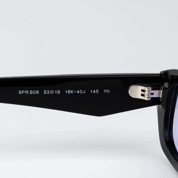 Prada Women Sunglasses Black Violet Rectangle PRB06S 16K40J NEW AUTHENTIC - Picture 9 of 11